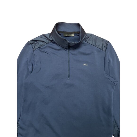 KJUS Caldera Half Zip Pullover Mens 54/XL Blue Stretch Shoulder Golf MSRP $199 - Picture 4 of 16